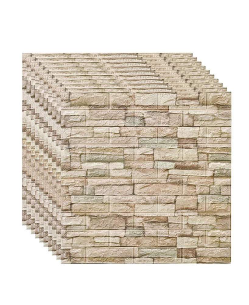 1.5lei Buc /Set 100 Panou De Perete 3D Autoadeziv Din Spuma Moale X5mm Grosime