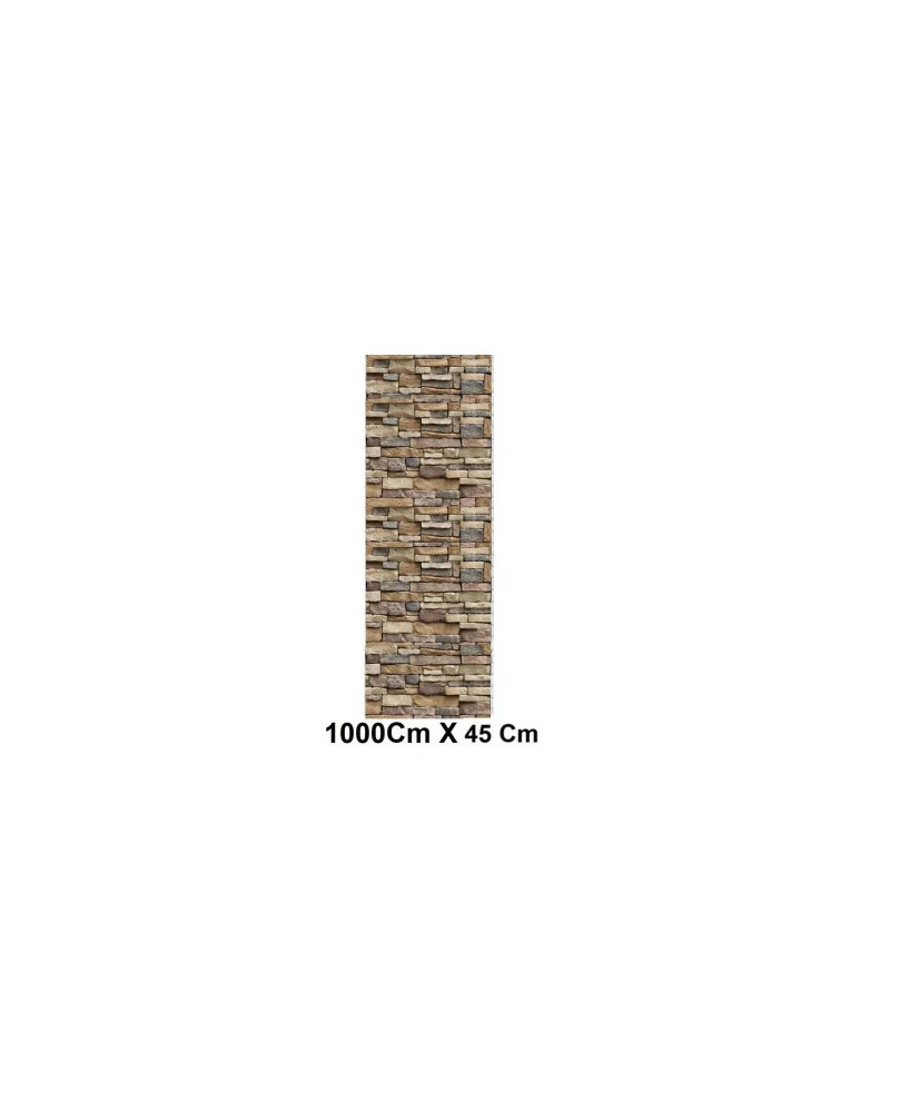 set 4 role de tapet Autoadeziv Din PVC Cu Aspect De Piatra Naturala 10 Metri X45 Cm -Rezistent La Apa-Spalare Usoara