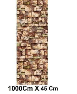 Tapet Autoadeziv Cu Aspect De Piatra Naturala10 Metri X45 Cm -Rezistent La Apa-Spalare Usoara